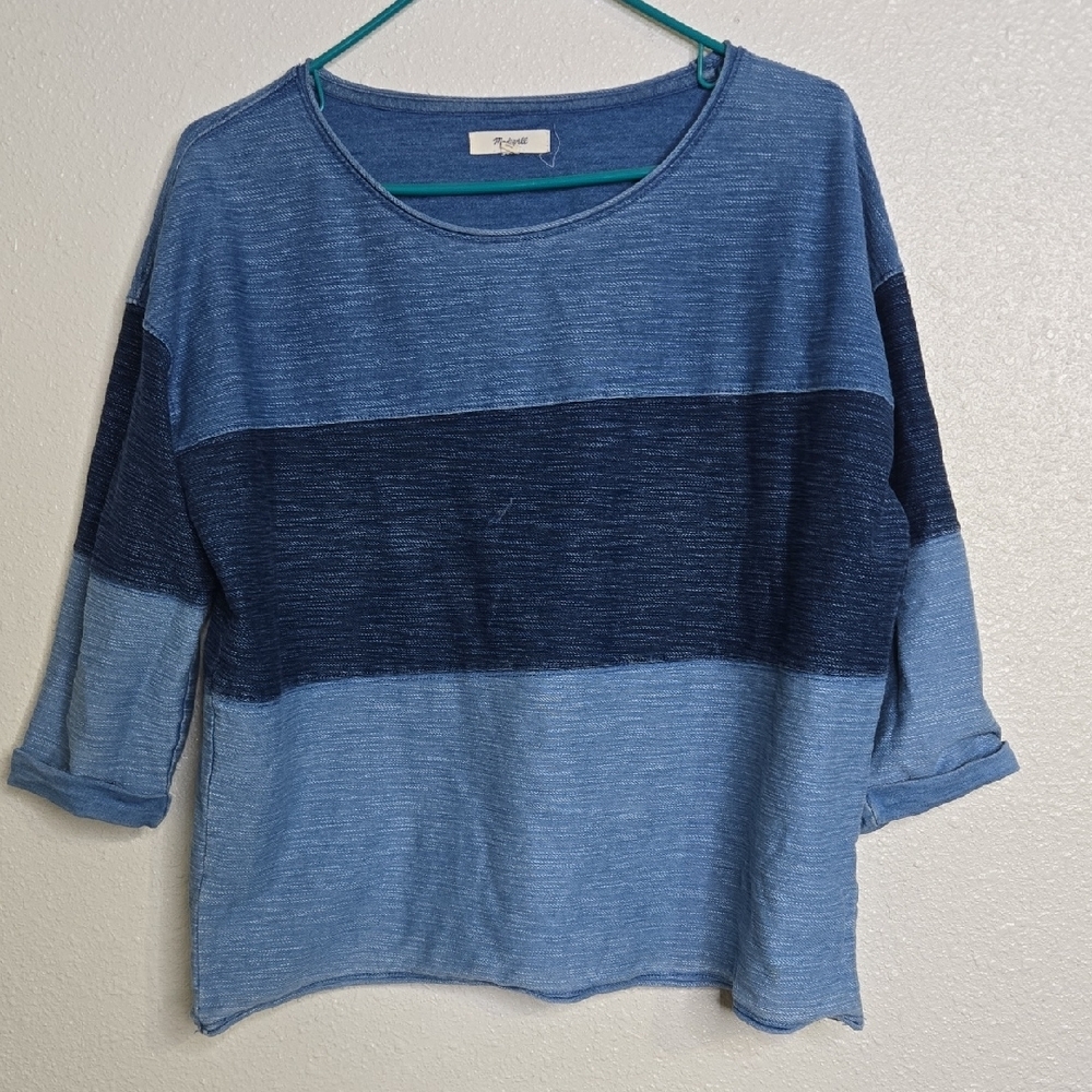 Madewell Denim Blue Knit Top